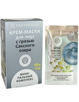 Крем-маска для лица с грязью Сакского озера и экстрактом ромашки для нормальной кожи «Med Formula» - Минеральный комплекс